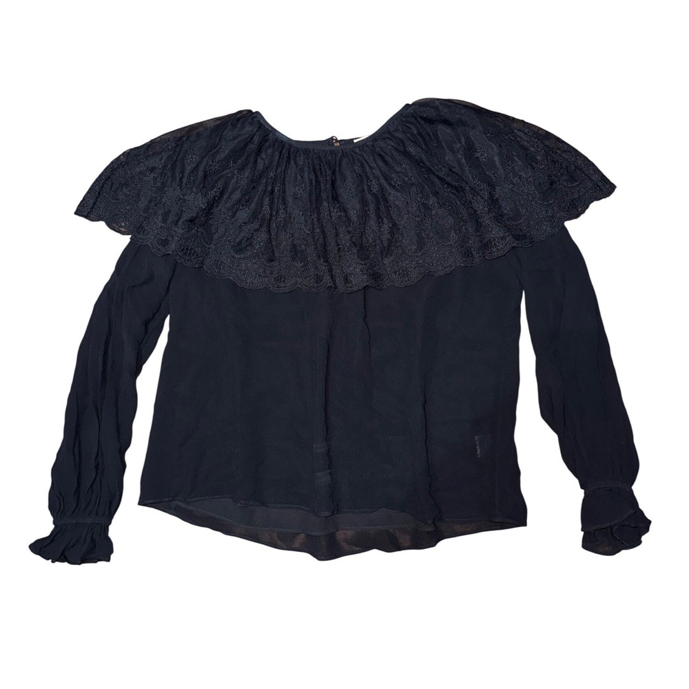 Black Lace Capelet Blouse Whimsigoth Witchy Gothic Lolita Goth Coquette Regency